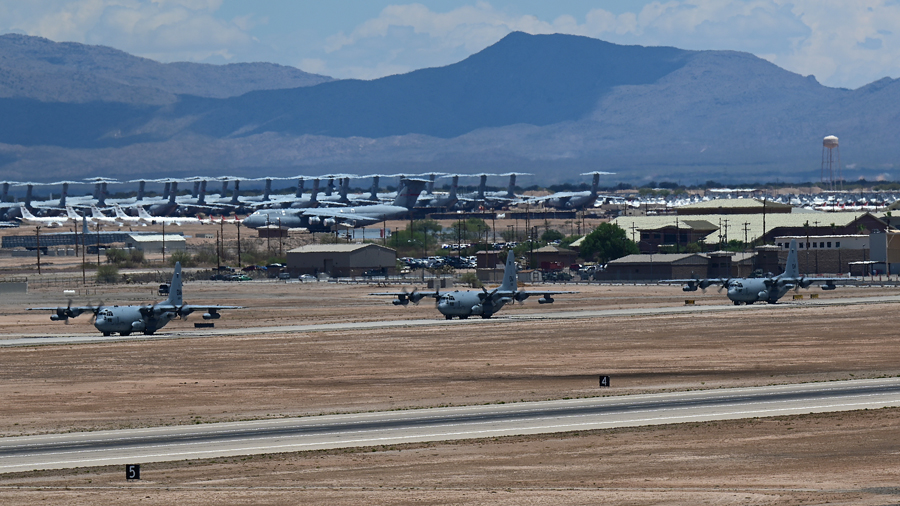 55th ECG elephant walk - Desert Lightning News - Davis Monthan