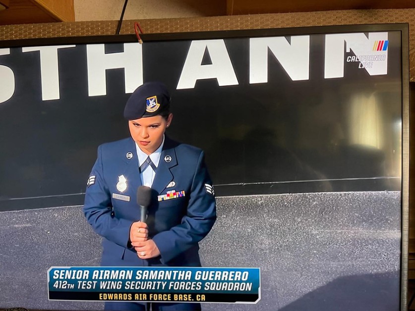 Edwards' airman sings national anthem at NASCAR race - Aerotech News ...