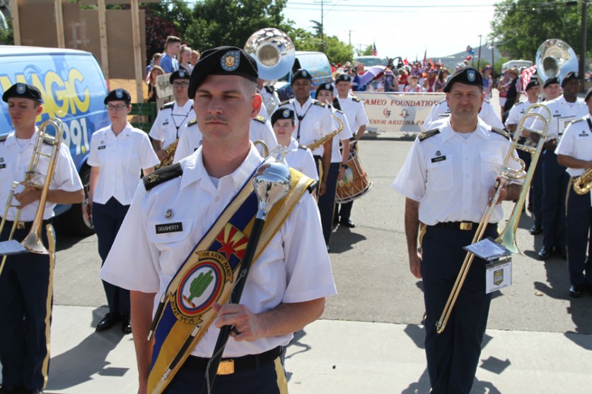 108th Army Band Marches in the Prescott Rodeo Days Parade The