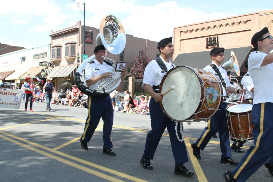 108th Army Band Marches in the Prescott Rodeo Days Parade The