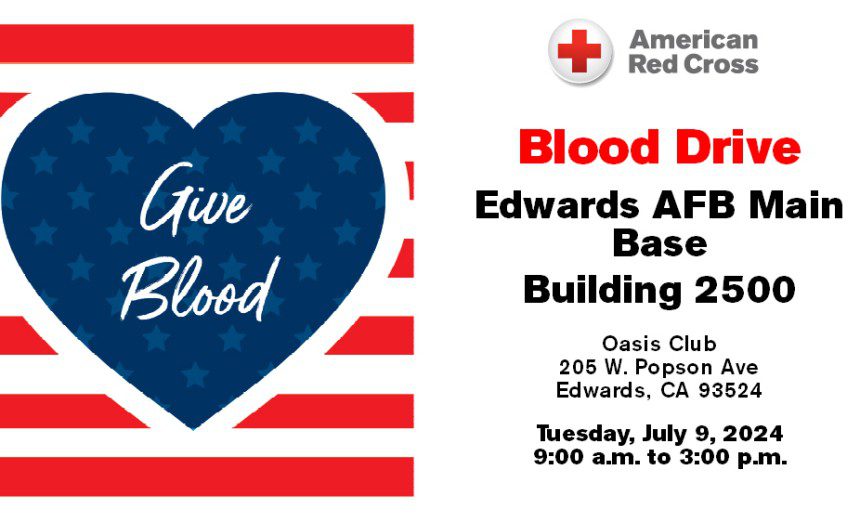 American Red Cross Edwards AFB Blood Drive July 9, 2024
