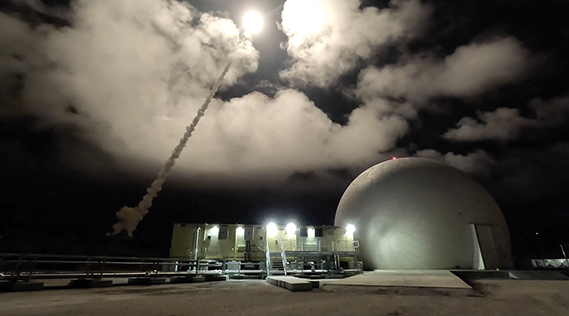 A Standard Missile-3 Block IIA is fired from a Vertical Launching System on Andersen Air Force Base, Guam as part of Flight Experiment Mission-02. The Missile Defense Agency, in cooperation with U.S. Department of Defense partners, successfully conducted FEM-02 on December 10, 2024. (courtesy photo/released)