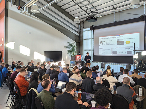 Leading Stanford AI experts instruct United States Air Force Test Pilot School students during its inaugural “Test of AI and Emerging Technologies” course in partnership with Stanford University and the Department of the Air Force’s Stanford AI Studio, Jan. 17, 2025. This historic collaboration marks the school’s first major engagement with academia in recent memory and is part of a broader effort to prepare future military test leaders for the rapid advancements in artificial intelligence, data-driven systems, and autonomous technologies. (Air Force photograph)